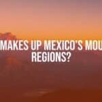 Majestic mountain range in Mexico, lush green valleys, volcanic peaks under a clear blue sky, vibrant sunset colors, realistic landscape.