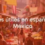 Colorful Mexican market scene with people chatting, realistic, vibrant, friendly atmosphere.