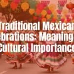 Colorful Mexican fiesta with dancers in traditional costumes, mariachi music, papel picado decorations, vibrant street celebration, festive atmosphere, realistic.