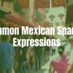 Colorful Mexican street with lively people chatting, vibrant market stalls, traditional papel picado banners, warm sunlight, cultural vibe.