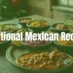 Colorful traditional Mexican dishes on a rustic wooden table, vibrant ingredients, warm lighting, cultural and festive atmosphere, realistic.