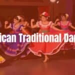 A vibrant Mexican folkloric dance performance, dancers in colorful traditional dresses, swirling skirts, intricate footwork, festive atmosphere, cultural celebration, detailed and lively.
