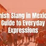Mexican street scene with colorful buildings, people chatting and laughing, vibrant cultural vibe, '¡Órale!' in bold graffiti-style text, warm sunlight, lively and authentic.