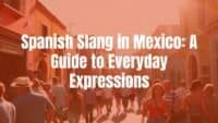 Mexican street scene with colorful buildings, people chatting and laughing, vibrant cultural vibe, '¡Órale!' in bold graffiti-style text, warm sunlight, lively and authentic.