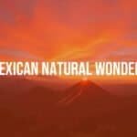 A breathtaking view of Paricutín volcano erupting at sunset, surrounded by lush Mexican landscape, vibrant colors, realistic.