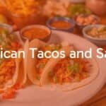 A colorful spread of authentic Mexican tacos with assorted salsas, vibrant ingredients, rustic table setting, warm lighting, realistic.