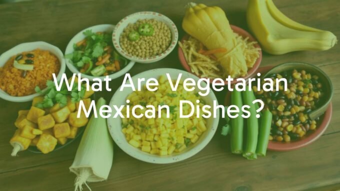 Colorful vegetarian Mexican dishes, corn, beans, and squash arranged beautifully on a rustic table, vibrant and fresh, traditional Mexican style.