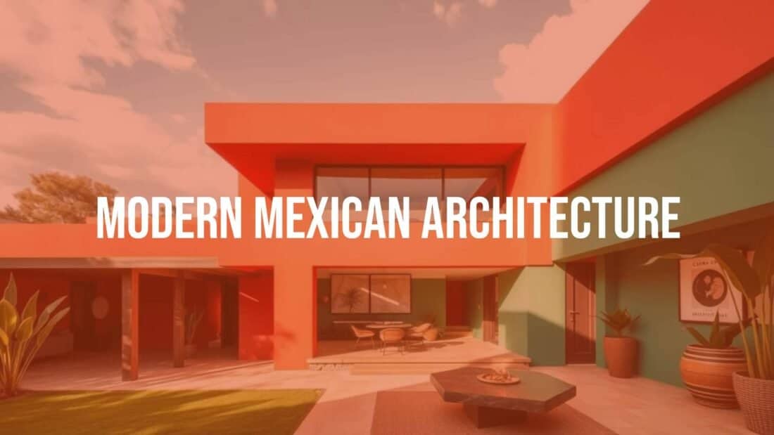 Modern Mexican architecture building, bold colors, dramatic sunlight, blending indoor and outdoor spaces, strong geometric shapes, local materials, vibrant and cultural vibe, realistic.